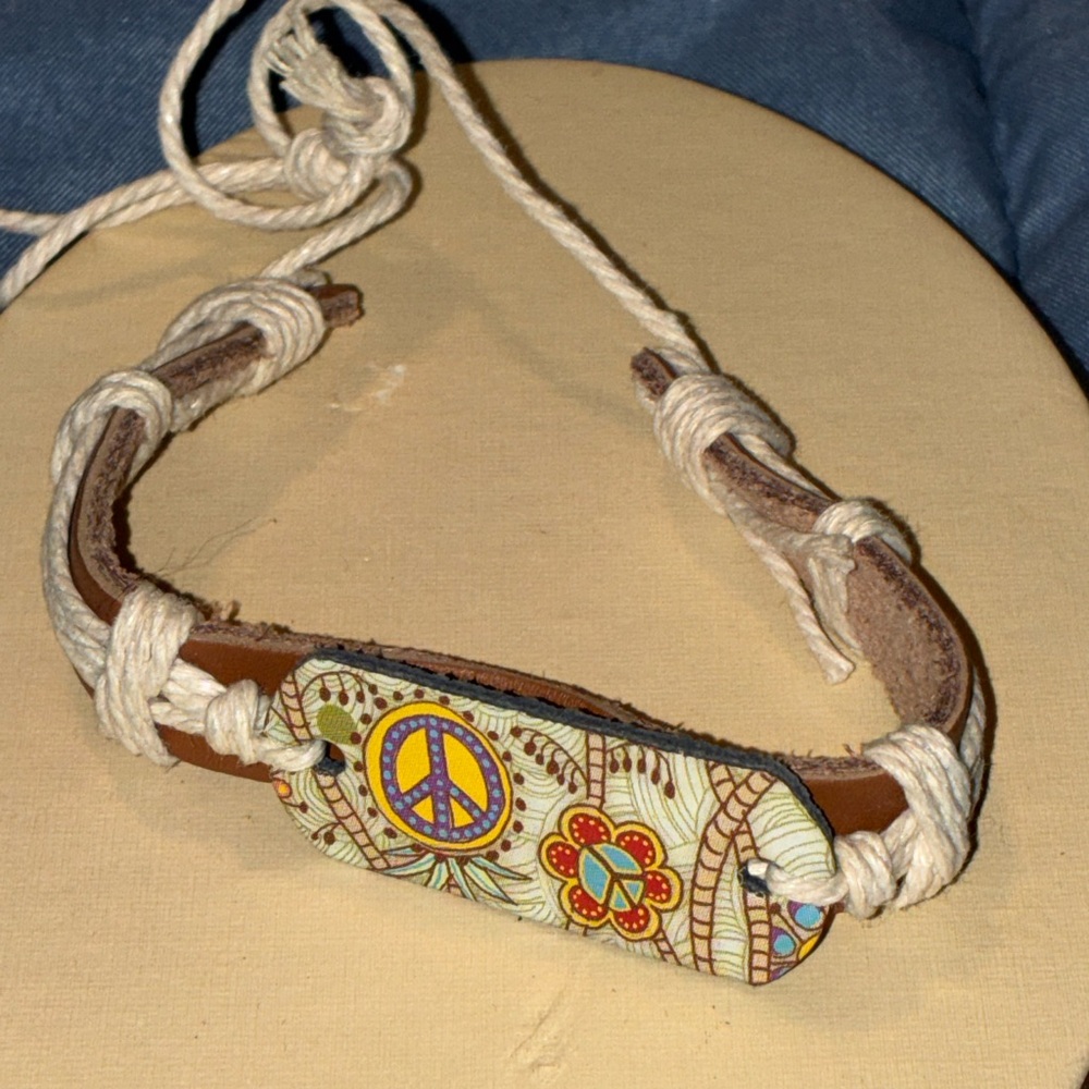 Bohemian Peace Sign Bracelet